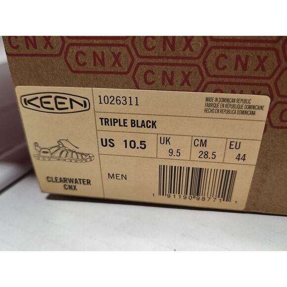KEEN Clearwater CNX Men’s Sandals 10.5 Triple Black Waterproof main image 9